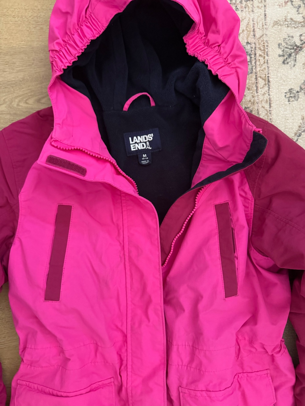 lands end kids squall insulated grow-a-longs winter jacket - Picture 2 of 8